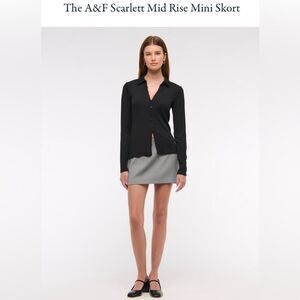 #154 ABERCROMBIE Scarlett Mid Rise Plaid MiniSkort